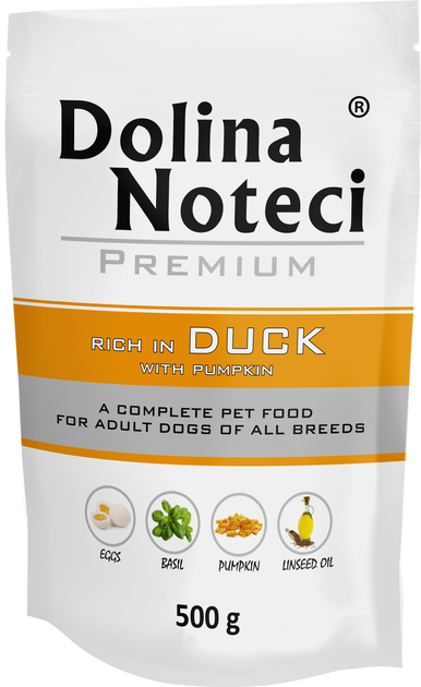 Dolina Noteci Premium пауч.500г д/собак Качка,гарбуз