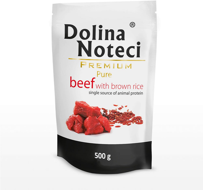 Dolina Noteci Premium PURE пауч.500г д/собак яловичина та рис корич.