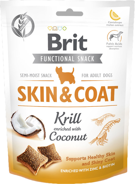 Ласощі Brit Care функціональні д/собак з Крилем та Кокосом 150г