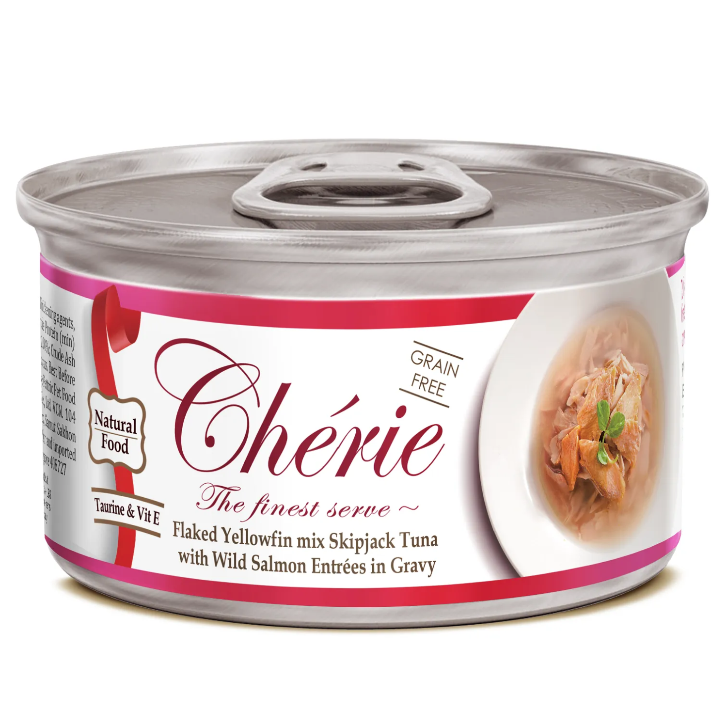 Cherie Шері конс.80г д/кота Тунець та лосось соус