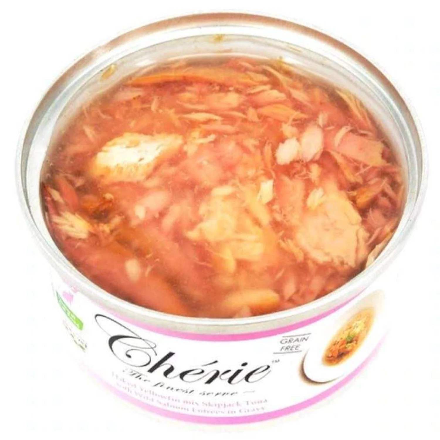 Cherie Шері конс.80г д/кота Тунець та лосось соус