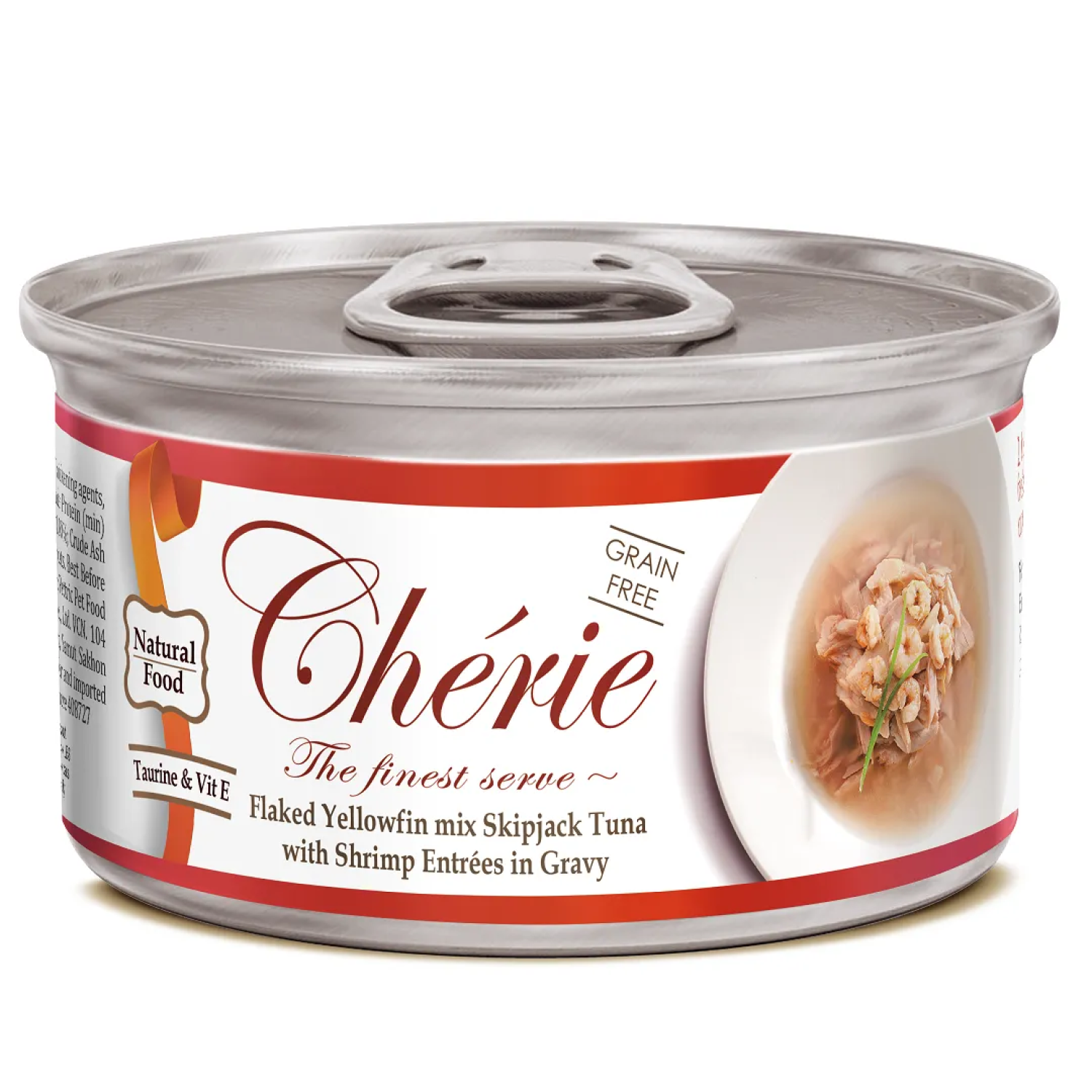 Cherie Шері конс.80г д/кота Тунець та креветка соус