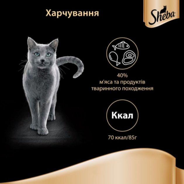 Шеба пауч 85г д/кота Лосось соус 28шт/уп 1шт