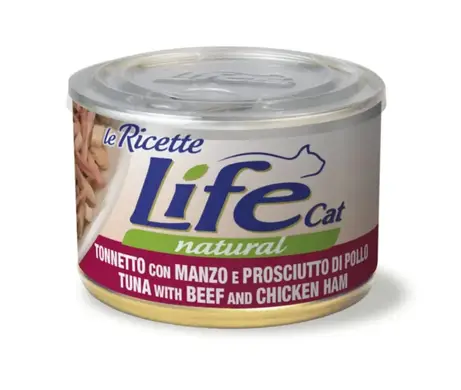 LifeCat кот/конс 150г Le Ricette шматочки тунець/яловичина/шинка