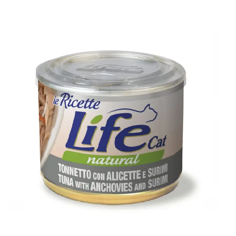LifeCat кот/конс 150г Le Ricette шматочки тунець/анчоус/сурими