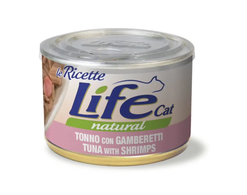 LifeCat кот/конс 150г Le Ricette шматочки тунець/креветка