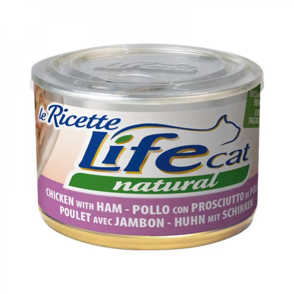 LifeCat кот/конс 150г Le Ricette шматочки куряче філе/шинка