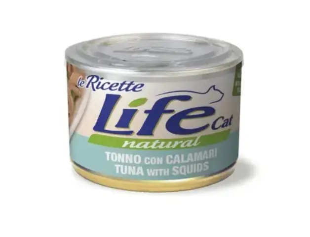 LifeCat кот/конс 150г Le Ricette шматочки тунець/кальмар