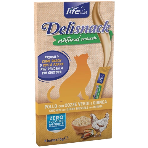 LifeCat рідкі ласощі Creamy курка/мідії/кіноа