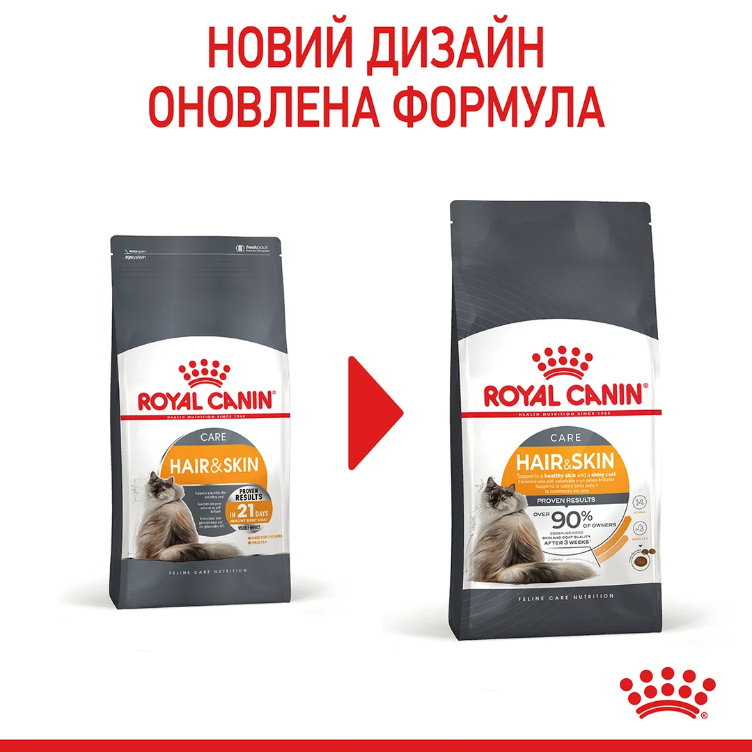 Роял Канін 400г д/кота Hair&Skin Хаір Скін для шкіри та шерсті
