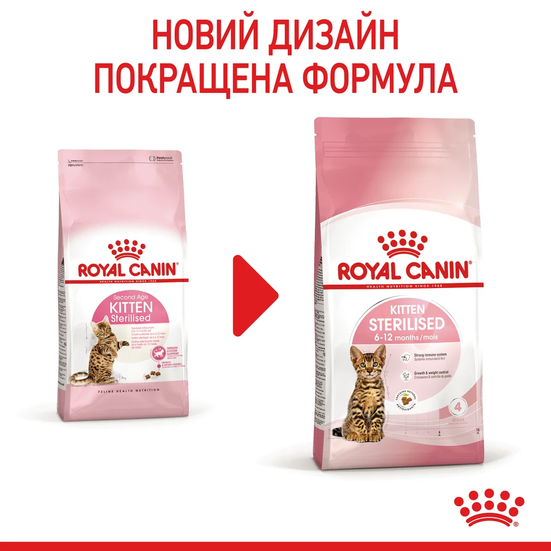 Роял Канін 2кг д/кошенят Sterilised Кіттен Стерильні