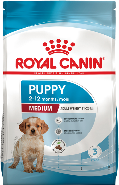 Сухий корм Royal Canin Medium Puppy для цуценят середніх порід до 12 місяців, 4 кг