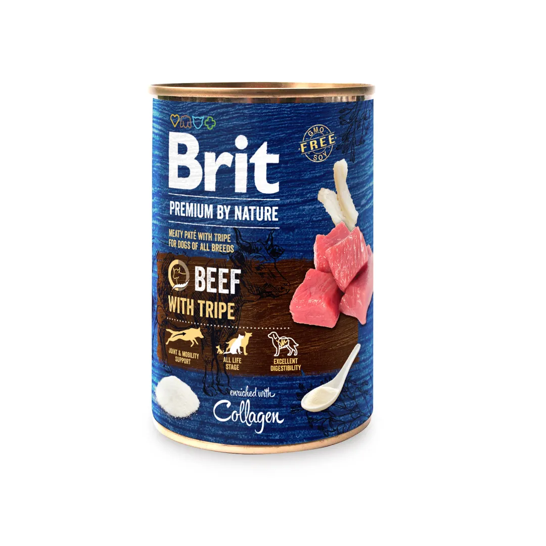 Brit Premium Бріт конс.400г д/собак Яловичина тельбухи
