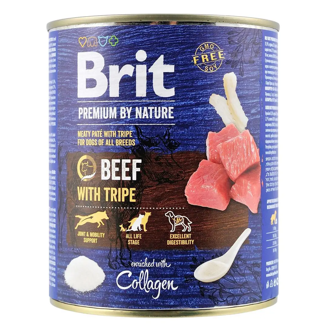 Brit Premium Бріт конс.800г д/собак Яловичина та тельбухи