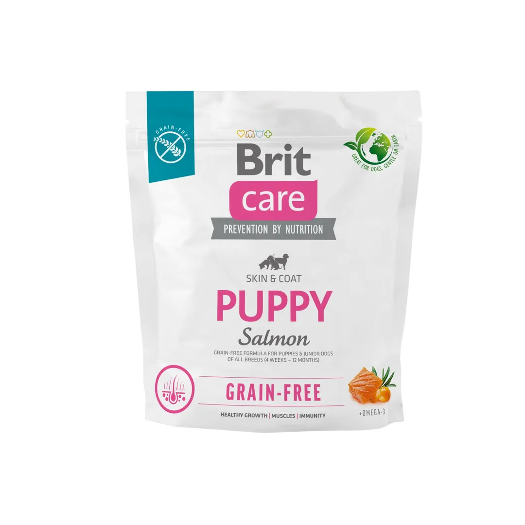 Brit Care Бріт 1кг д/цуценят Grain-Free  Лосось