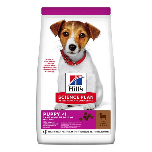 Сухий корм для цуценят малих порід Hill's Science Plan Puppy Small&Mini з ягням і рисом Хіллс 300 г