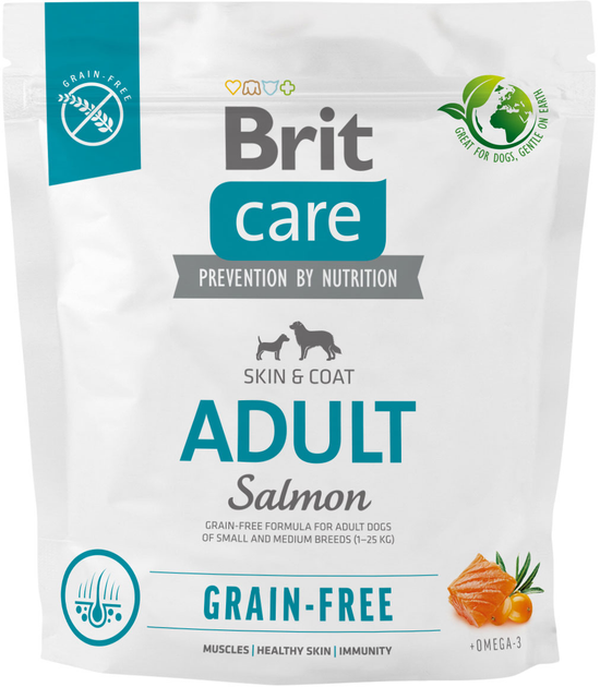Brit Care Бріт 1кг д/собак всіх порід Лосось