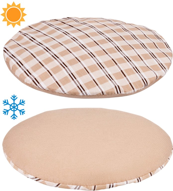 BronzeDog Бортик круглий бязь та фетр Comfort М  45*11см  бежева
