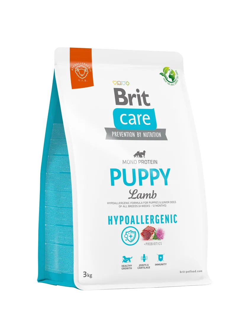 Brit Care Бріт 3кг д/цуценят Гіпоалерген Ягня папі