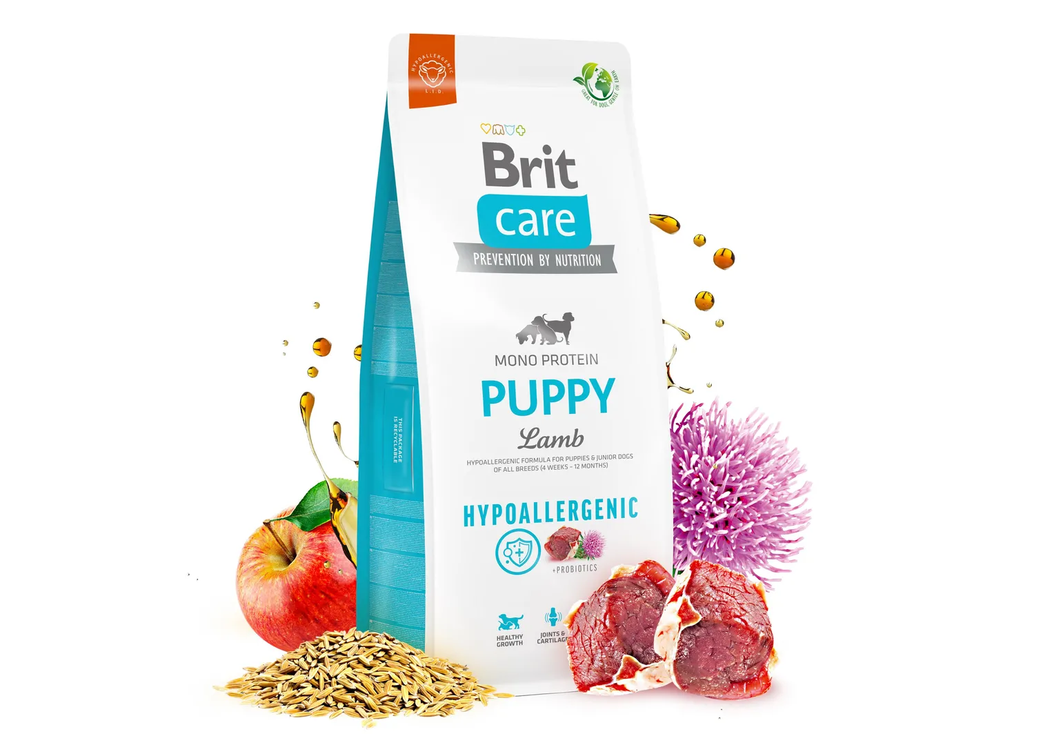 Brit Care Бріт 3кг д/цуценят Гіпоалерген Ягня папі