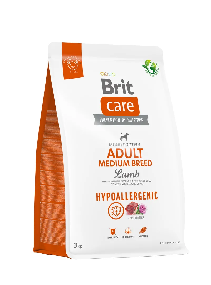 Brit Care Бріт 3кг д/собак 10-25 кг Медіум Гіпоалерген