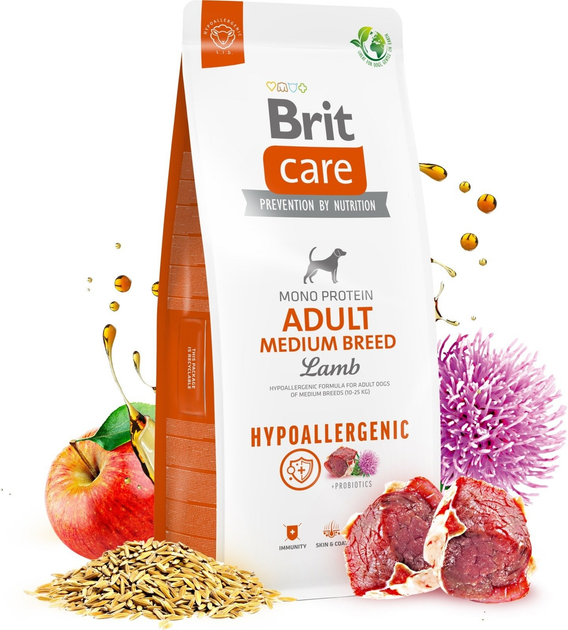 Brit Care Бріт 1кг д/собак від 10-25кг Медіум  Гіпоалергений