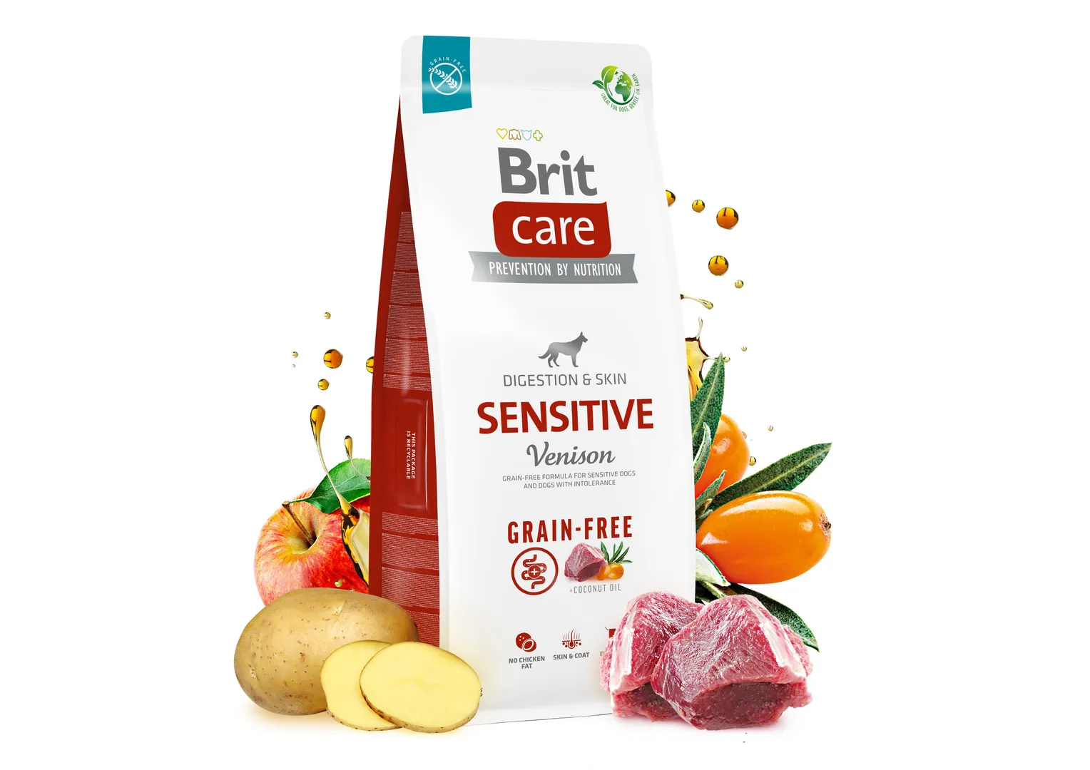 Brit Care Бріт 1кг д/собак Sensitive чутл.травл.Оленина