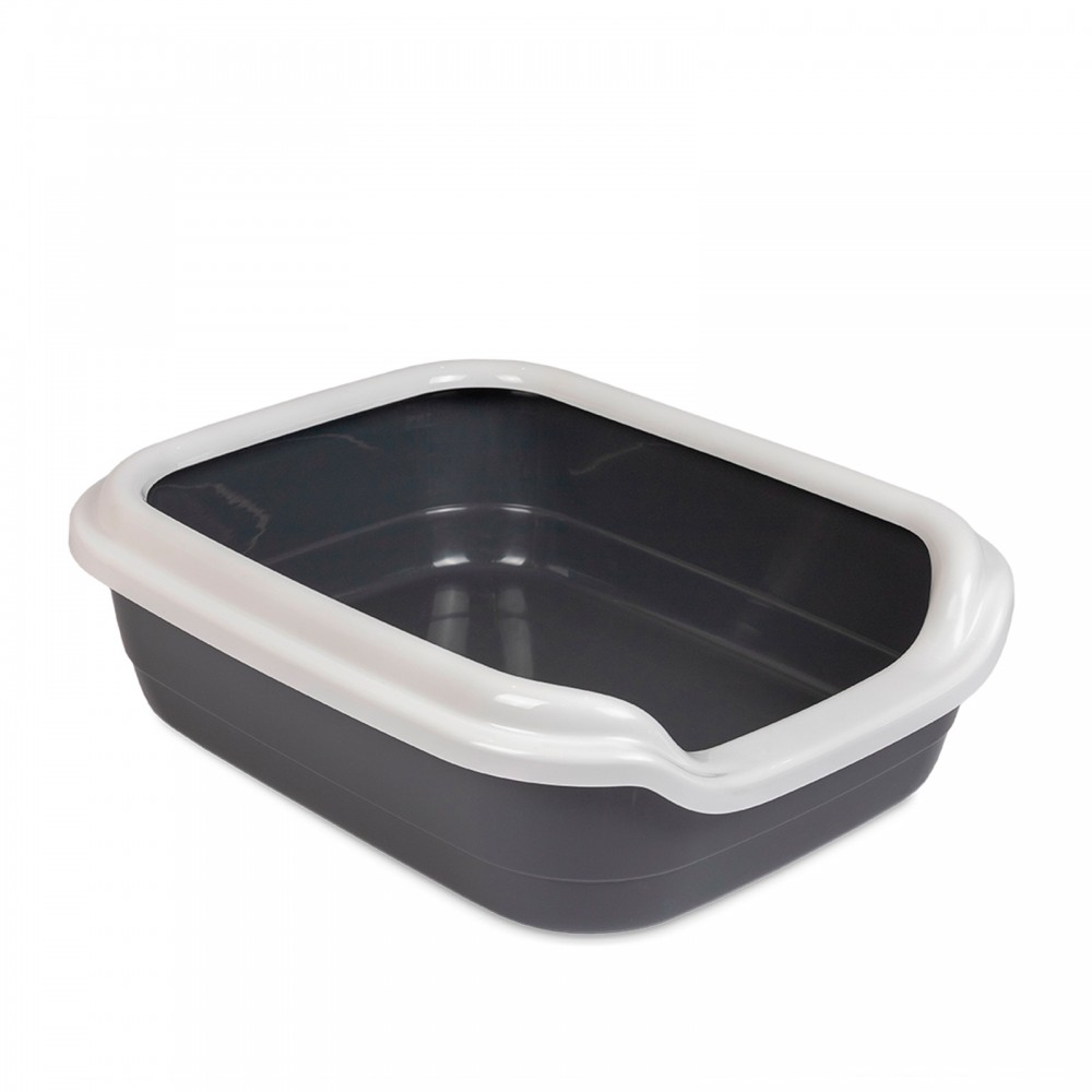 Туалет для котів Comfort L 49х39х15, сірий. Арт PR241698