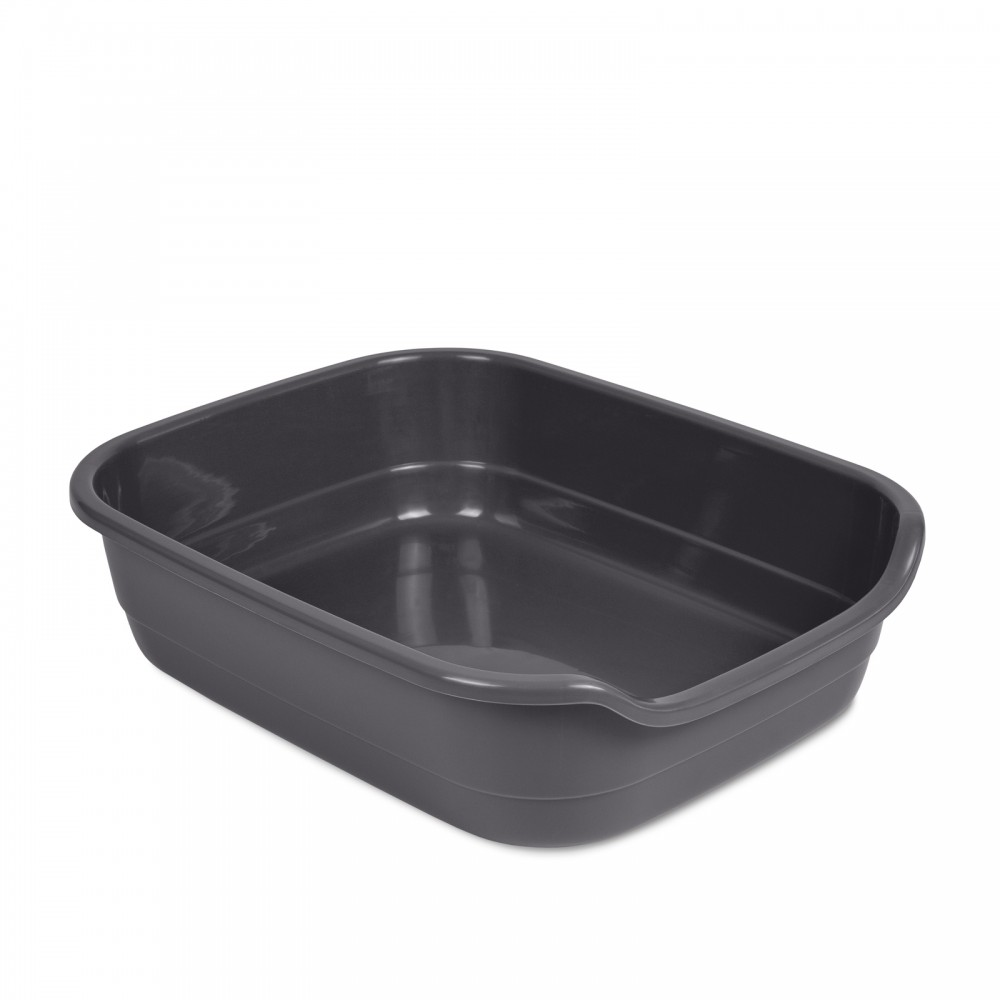 Туалет для котів Comfort L 49х39х15, сірий. Арт PR241698