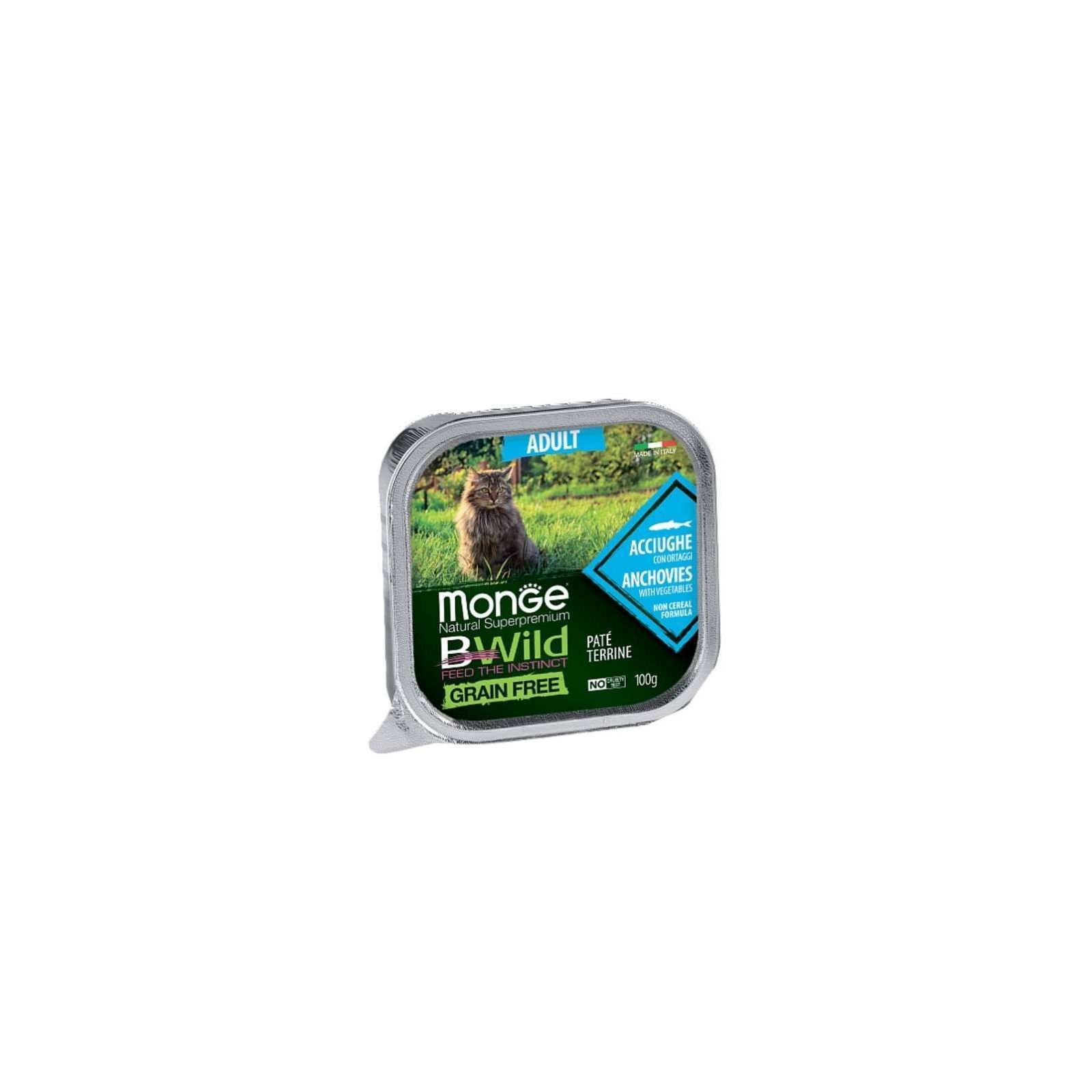 Monge Bwild Grain конс.100г д/кота Анчоус та овочі  мус