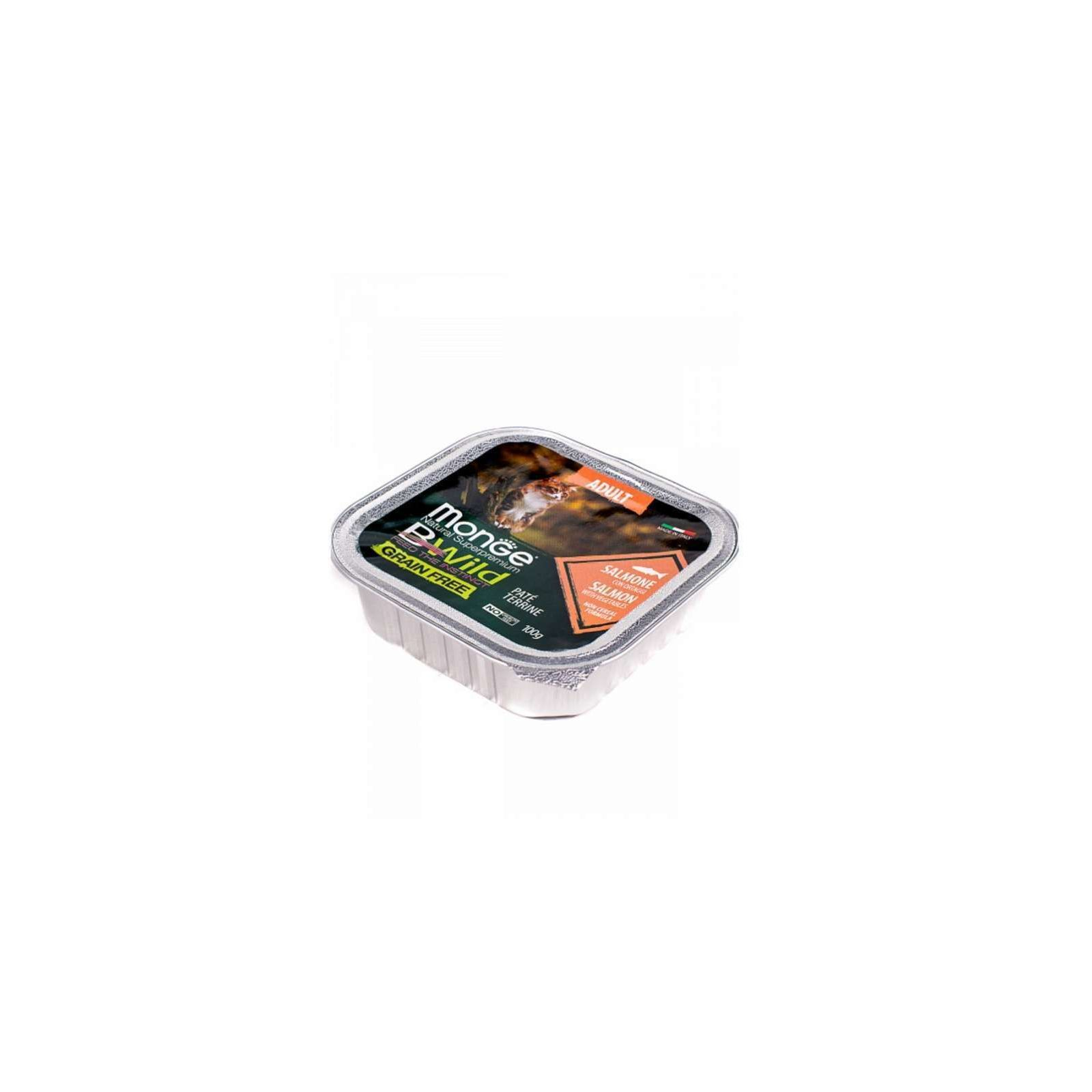 Monge Bwild Grain конс.100г д/кота Лосось та овочі мус