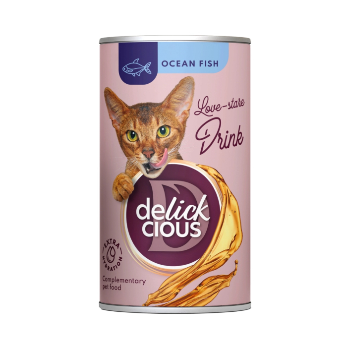 Delickcious Делюшен конс.140г д/кота Суп-напій Окен.риба
