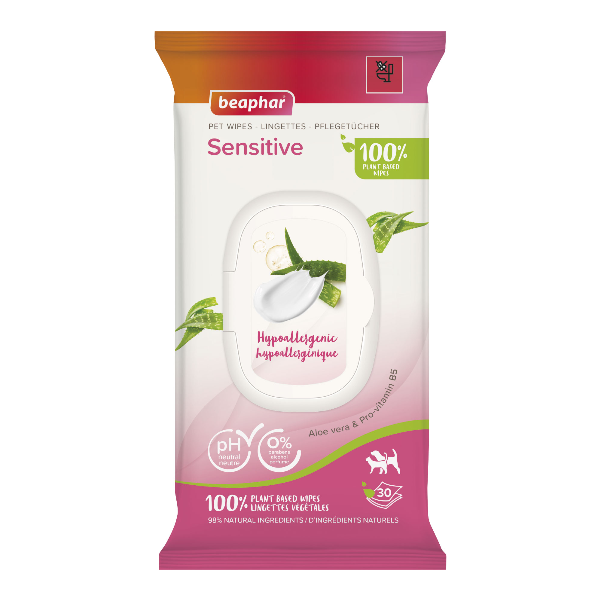 Beaphar Серветки д/тварин Sensitive  30шт/уп