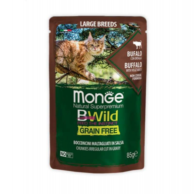 Monge Bwild Grain пауч.85г д/кошенят Буйвол