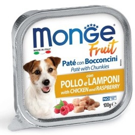 Monge Dog FRUIT конс.100г д/собак монопротеїн Курка малина