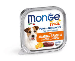Monge Dog FRUIT конс.100г д/собак монопротеїн Качка апельсин
