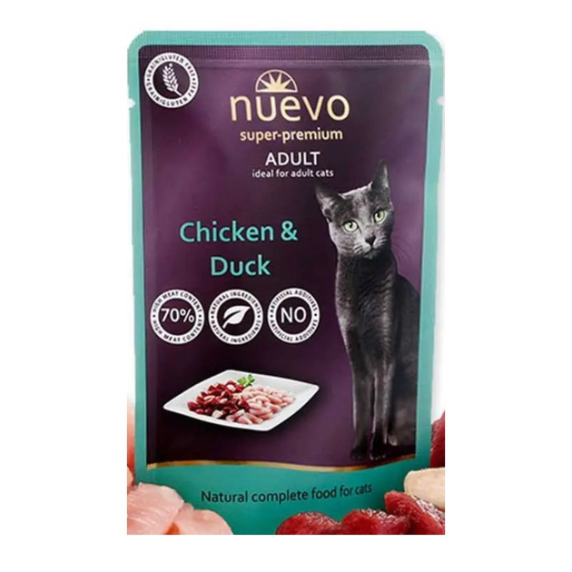 Nuevo Нуево пауч д/кота 85 Курка,качка
